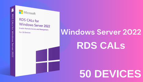 RDS CALs for Windows Server 2022 [50 Devices] CD KEY